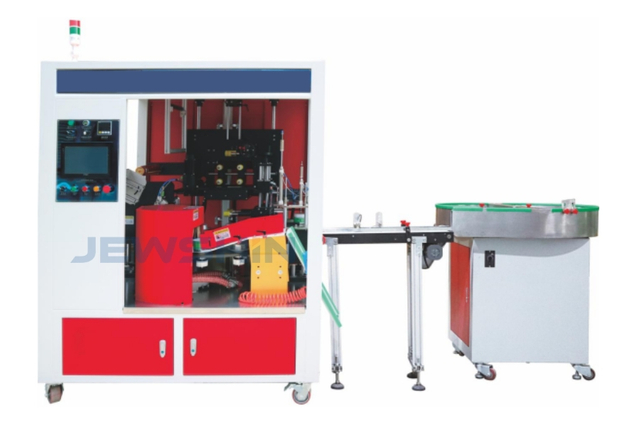Envolvedora e etiquetadora rotativa de fita el&eacute;trica JX-60SS