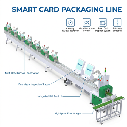 JEWSHIN Linea di confezionamento automatico di carte a 20 teste ad alta velocit&agrave;